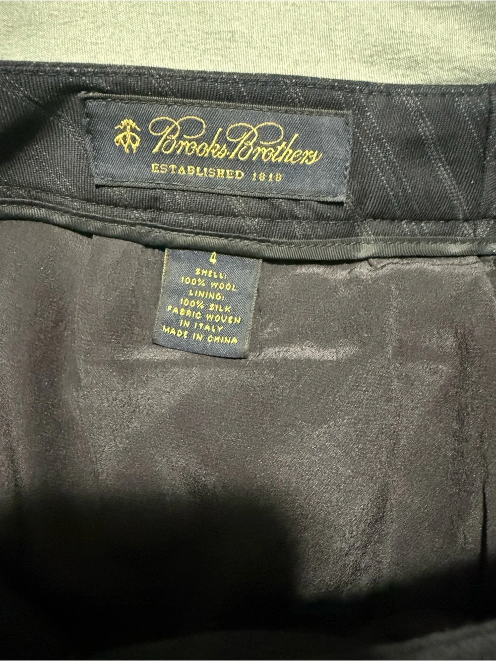 Brooks Brothers Women’s Navy Pinstripe Wool Pantsuit Blazer & Trousers Size 4